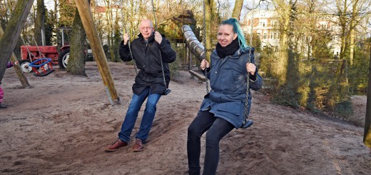 Ralph Saxe und Kai-Lena Wargalla wollen mehr als nur Spielplätze in Bremen. Foto: Schlie
