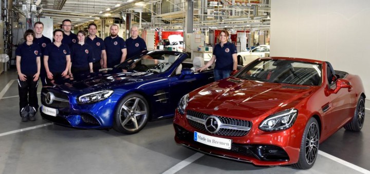 Mercedes-Benz Werk Bremen startet Produktion der neuen Roadster SL und SLC