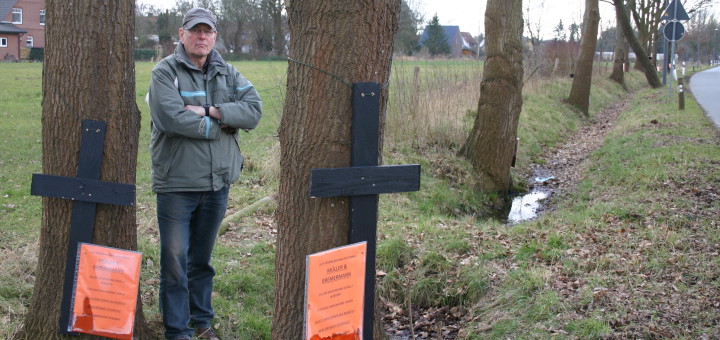 Will die geplante Fällung der Bäume am Ehlersdamm verhindern: Lothar Dräger, erster Vorsitzender der Siedlergemeinschaft Kuhkamp