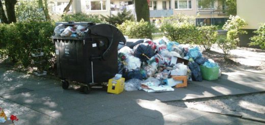 Die Müllcontainer am Oldeeoog reichen für den Müll nicht aus. Immobilienverwalter Heuschrecken Investoren von außerhalb kümmern sich nicht um das Viertel Kriminalität steigt Broken-Window-Effekt Huchting Robinsbalje Ghetto