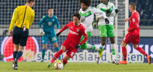 Hiroshi Kiyotake (M.) wechselte 2014 vom 1. FC Nürnberg zu Hannover 96. Foto: Nordphoto