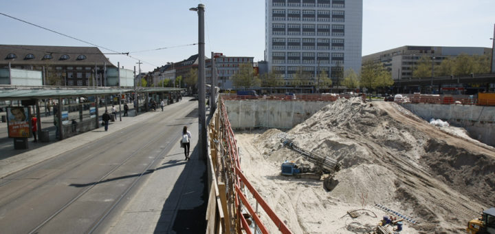 Baustelle am Bahnhof, Foto: Barth