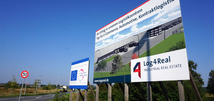 Das Achimer Gewerbegebiet „Uesener Feld“ war im Juli 2015 komplett an das Unternehmen Log4Real gegangen, das dort ein modernes Logistikzentrum errichten wollte. Foto: Bruns