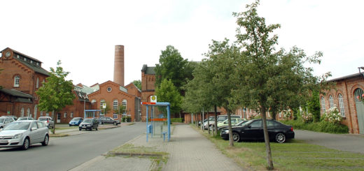 Teile der Fabrikarchitektur sind bis heute auf der Nordwolle erhalten.Foto: Konczak