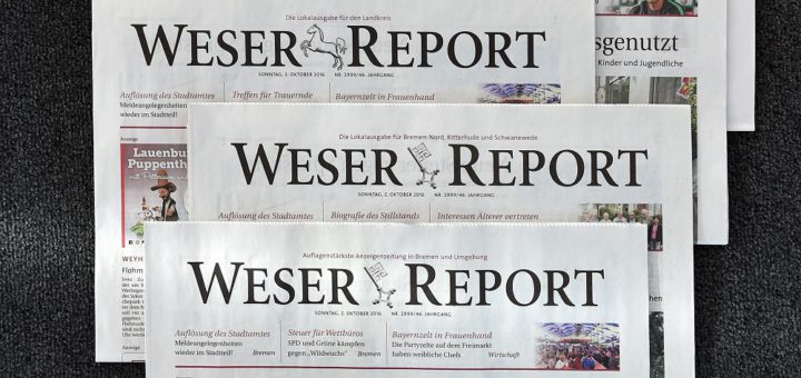 Weser Report Printausgabe Foto: Schlie