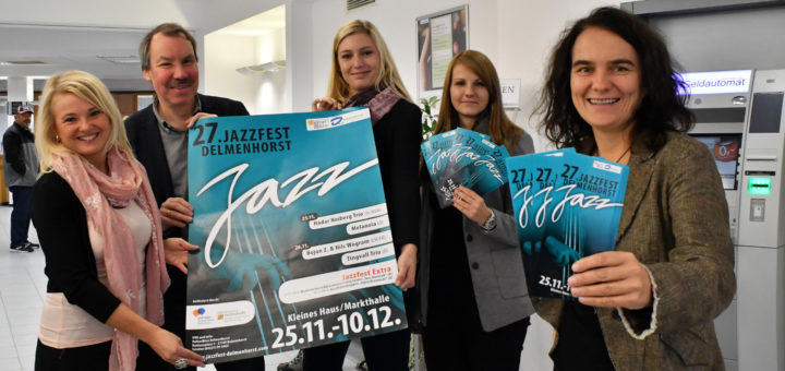 Die Förderer und Organisatoren des Delmenhorster Jazzfestes freuen sich wieder auf die nächste Ausgabe des Kultevents, das Jahr für Jahr Gäste aus dem ganzen Nordwesten in die Stadt lockt. Foto: Konczak