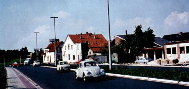 Die Friedrich-Ebert-Allee zwischen Uferweg und Grüner Straße, um 1970. Foto: Stadtarchiv Delmenhorst