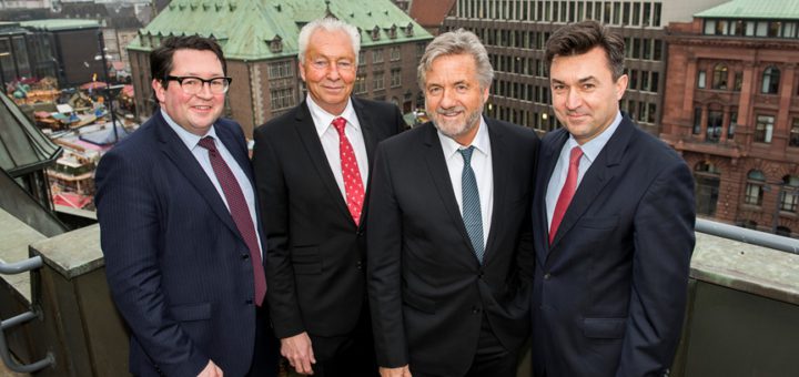 v. l. Florian Kommer, Thomas Meiswinkel, Rolf Specht und Tomislav Gmajnic (Geno) Foto: pv