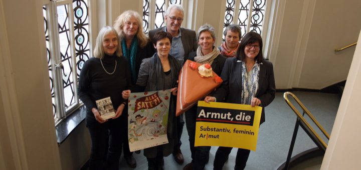 Die AkimA-Organisatorinnen um Schirmherr Oberbürgermeister Axel Jahnz haben das diesjährige Aktionsprogramm zum Thema Armut vorgestellt.Foto: nba