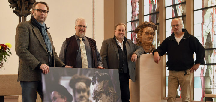 Daniel Penschuck, Thomas Meyer, Johannes Mitternacht und Harald Birck (von links) haben direkt beziehungsweise indirekt mit der Luther-Ausstellung zu tun.Foto: Konczak