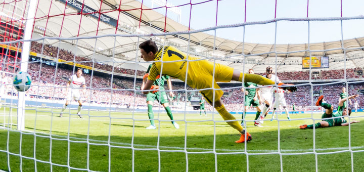 Chancenlos beim 0:1 Werder-Schlussmann Jiri Pavlenka Foto: Nordphoto