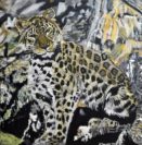 Die wilden Katzen, so wie dieser Amurleopard, haben es der Delmenhorster Künstlerin angetan. Foto: Konczak