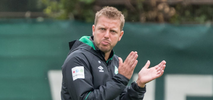 Sagt wo es lang geht: Werder-Trainer Florian Kohfeldt Foto: Nordphoto
