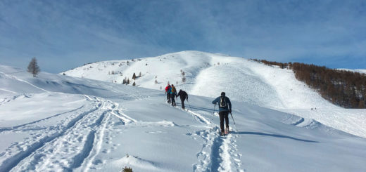 Schneeschuhwandern am Villacher Hausberg.Foto: Arlt