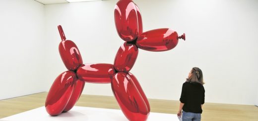 Ein echter Hingucker: der „Balloon Dog“ von Jeff Koons.Fotos: Schlie