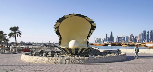 Der Perlenbrunnen an der Corniche von Doha. Fotos: Kaloglou
