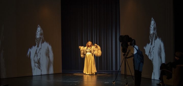 Die Mezzosopranistin Melanie Lang brilliert als Zarah Leander in dem Musical-Solo „Zarah 47“.Foto: Stephan Walzl