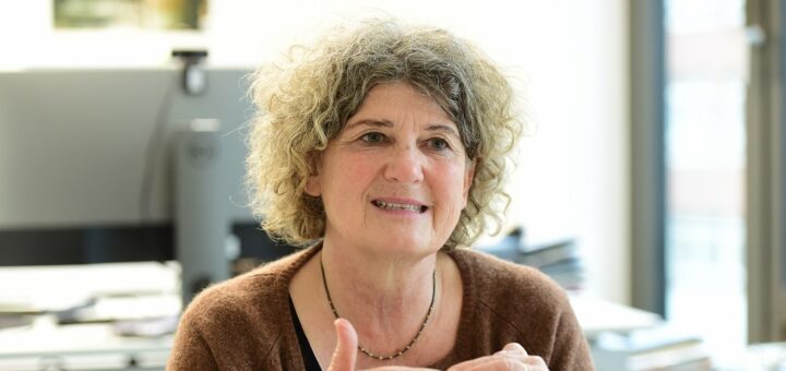 Bettina Wilhelm ist seit 2017 Leiterin der Zentralstelle für die Verwirklichung der Gleichstellung der Frau (ZGF) und Bremens Landesbeauftragte für Frauen.Foto: Schlie