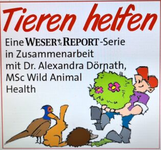 Das Logo der WR-Serie "Tieren helfen"