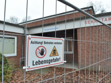 Die Aula der Wilhelm-Focke-Oberschule ist seit Februar gesperrt.