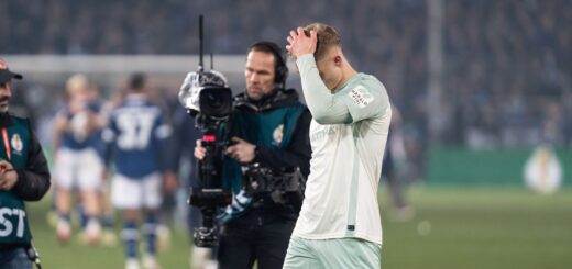 Ex-Bielefelder Amos Pieper vergab kurz vor Schluss im DfB Pokal Viertelfinale eine Großchance. Trainer Ole Werner will jetzt den Fokus auf die Partie gegen den VfL Wolfsburg legen. Foto: nordphoto GmbH / Christian Schulze