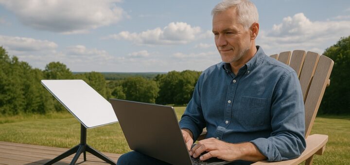 Flexible und ortsunabhängige Festnetzanbindungen. Bild: mithilfe von KI kreiert.