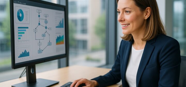 Die Optimierung von Geschäftsprozessen gilt als eine der effektivsten Methoden, die Profitabilität von Unternehmen zu steigern. Bild: mithilfe von KI kreiert