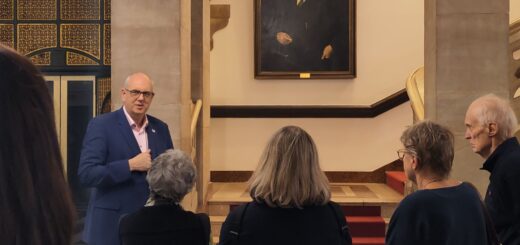 Wer war eigentlich Wilhelm Kaisen? Bovenschulte erklärte die Geschichte seiner Vorgänger. Foto: Behrbom